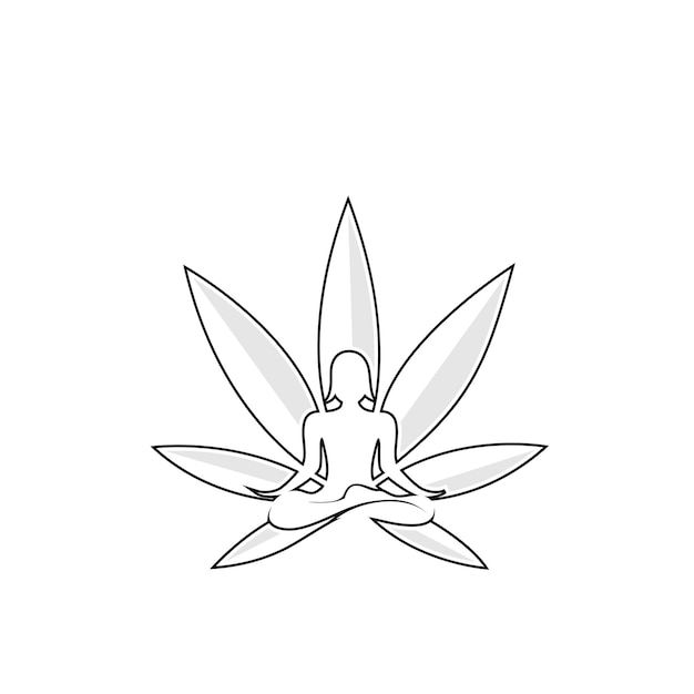 yoga woman leaf logo