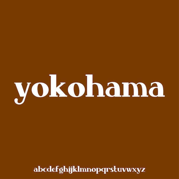 yokohama urban bold condensed font for poster and head line