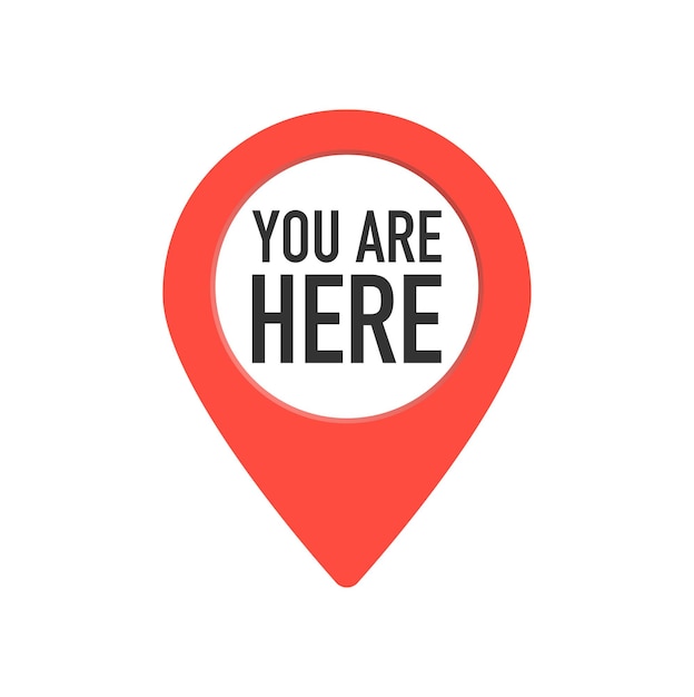 You Are Here Location Pointer Pin Vector illustration