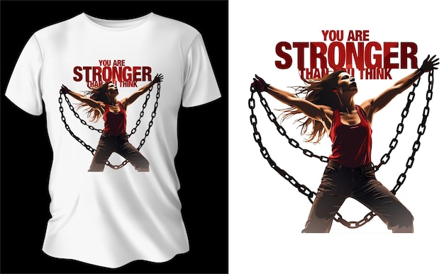 you are stronger that you think t shirt design