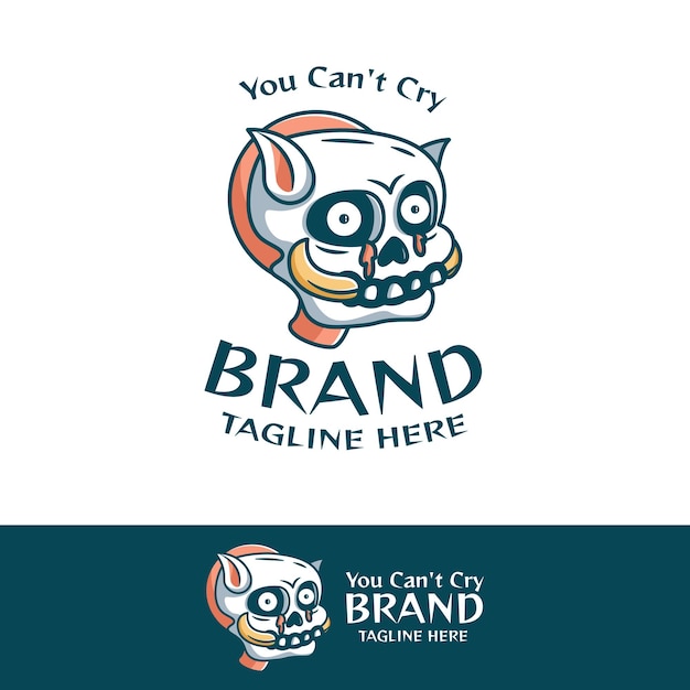 You can't cry skull logo