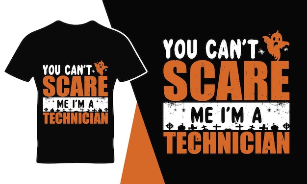 You can't scare me quote Halloween t-shirt design template design vector