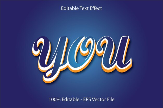 You Editable 3D Emboss text effect style Design