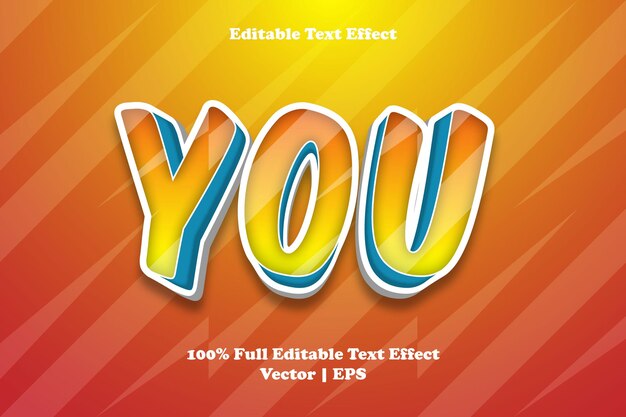 You editable text effect