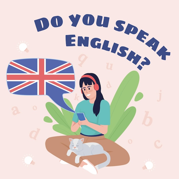 Do you speak English card template