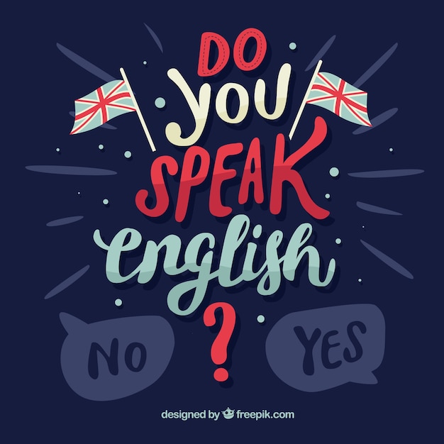 Do you speak english lettering background