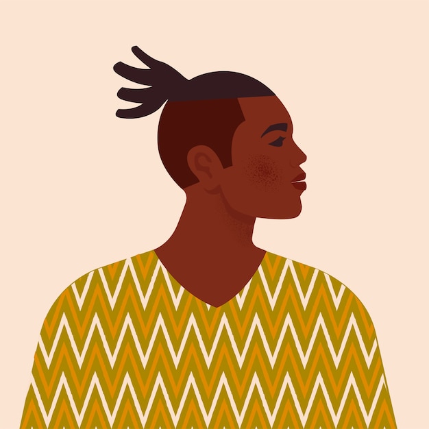 Young african-american man illustration