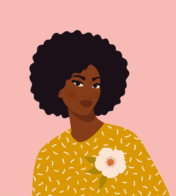 Young african-american woman illustration