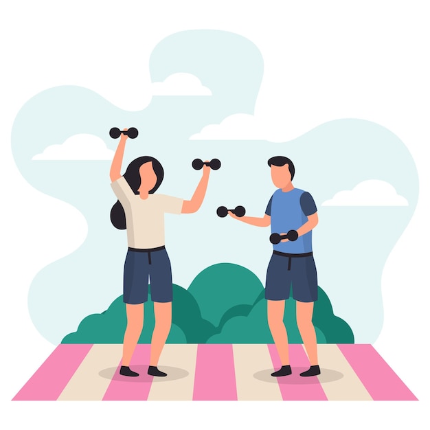 Young Athletic Fitness Trainer Vector Icon Design, Weekly holiday Activity Symbol, Week Rest Days