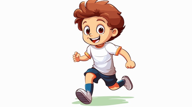 Young Boy Enjoying Soccer Football Vector Illustration with Car Background