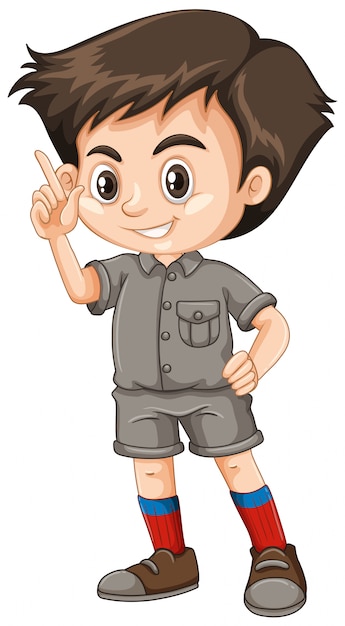 A young boy in a safari outfit