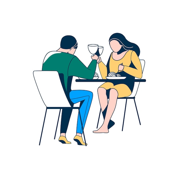 Young couple drinking wine