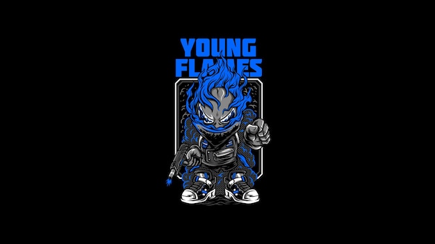 Young Flames illustration