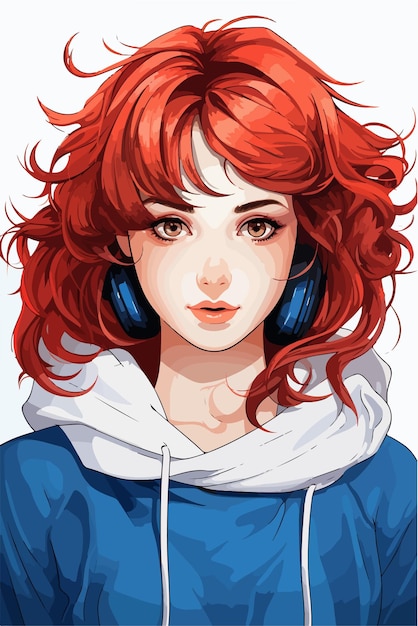 young girl anime style character vector illustration design Manga Anime girl