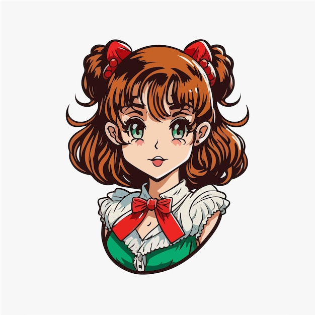 young girl anime style character vector illustration design. Manga Anime girl