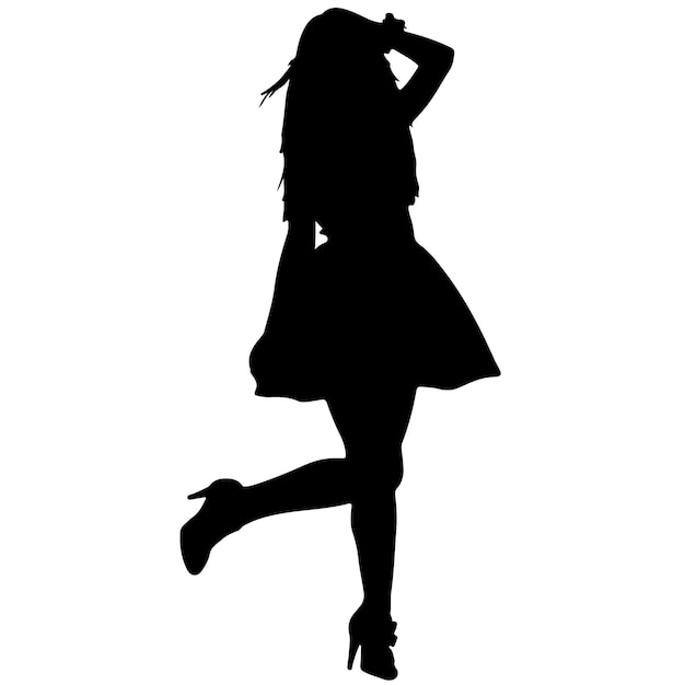 Young Girl Illustration Silhouette Design