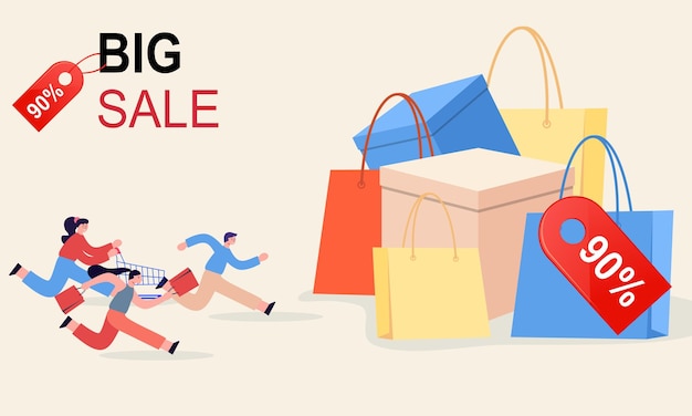 Young girls running for sale big discounts illustration