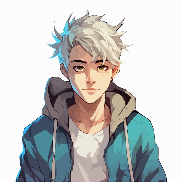 young man anime style character vector illustration design Manga Anime Boy