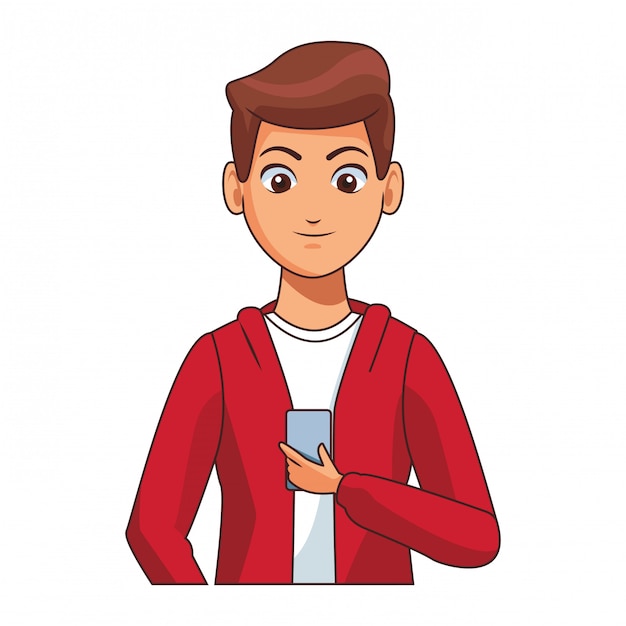 Young man cartoon