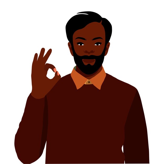 Young stylish black man in elegant style vector