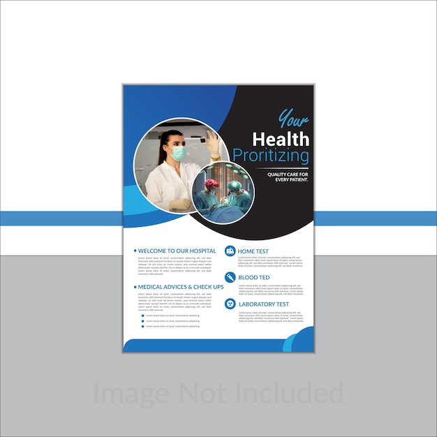 Your health proritizing medical flyer design