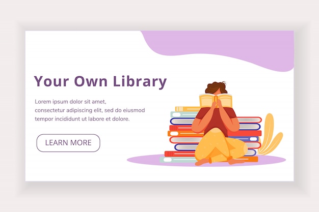 Your own library landing page  template.