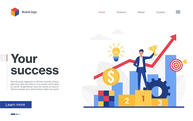 Your success business landing page