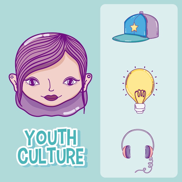 Youth culture cartoon