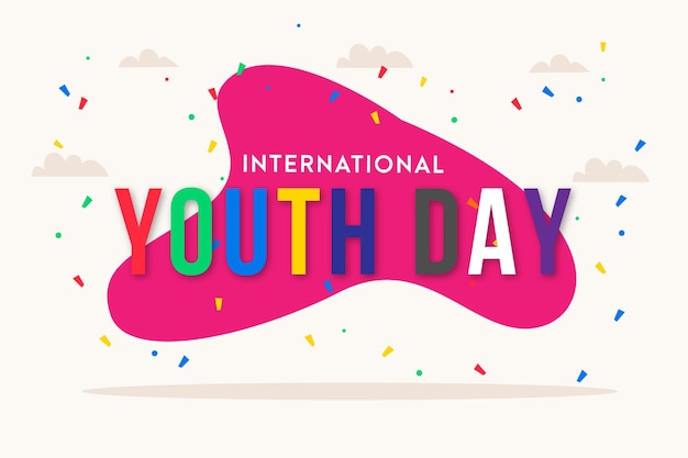 Vector youth day event flyer and poster design template