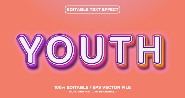 Youth editable text effect