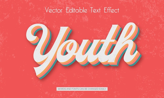 Youth editable text style effect