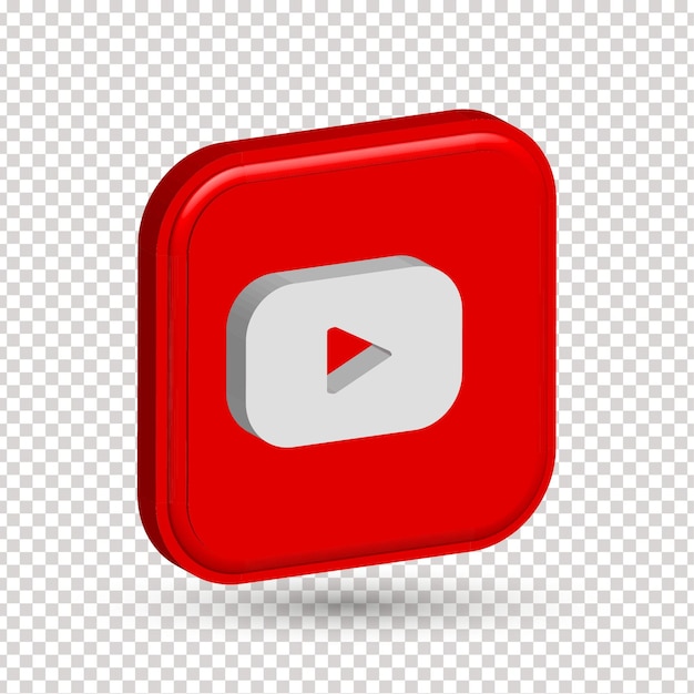 YouTube 3d vector icon for ui design premium