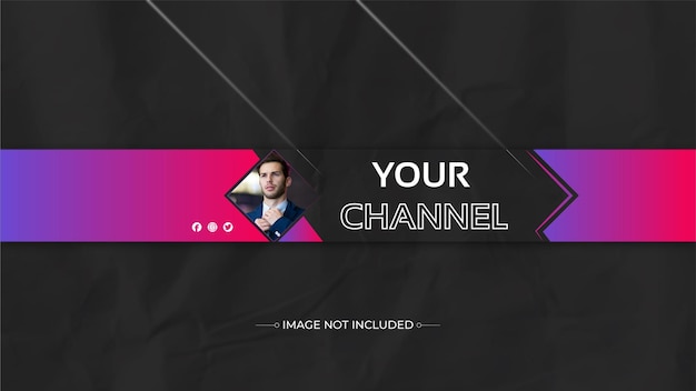 Vector youtube banner and cover design