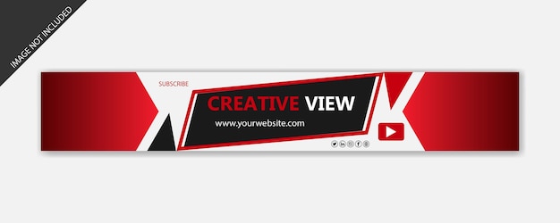 YouTube banner editable design Free Vector