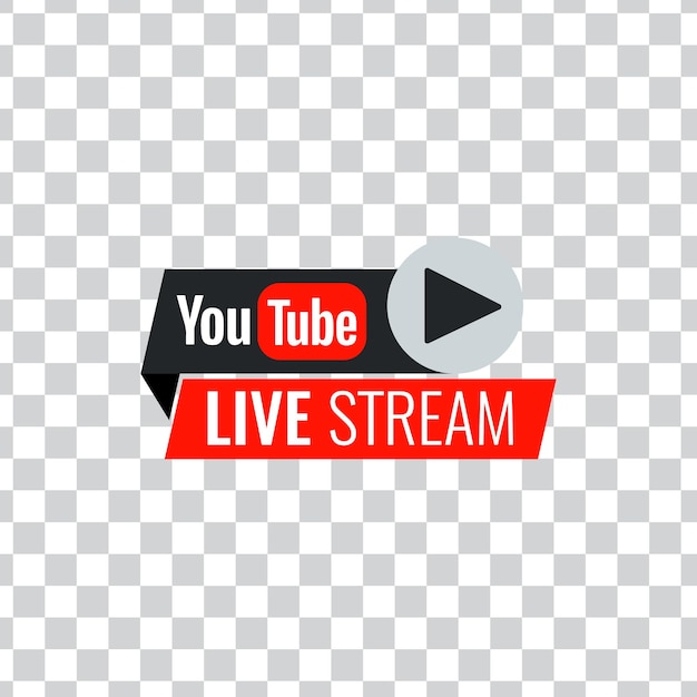 A youtube live stream logo with a video button