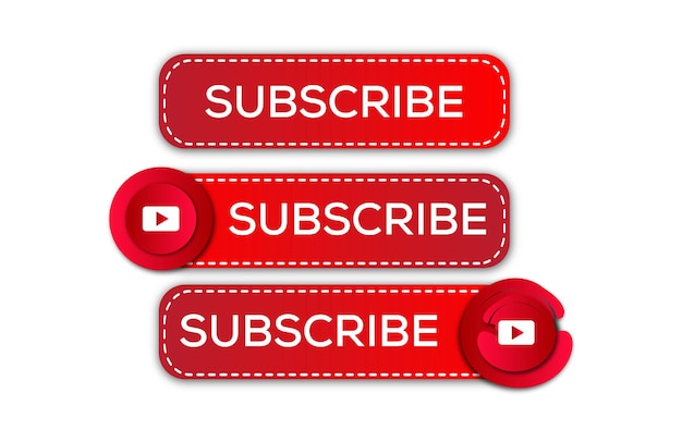 YouTube subscribe button design with bell button