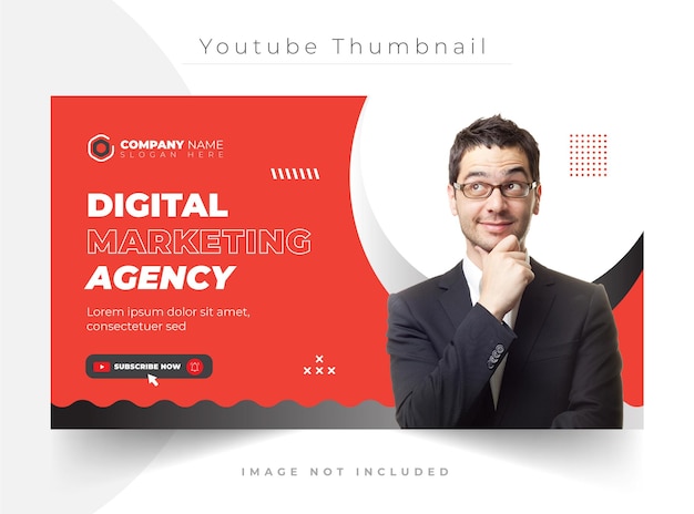 Youtube thumbnail design or corporate web banner template