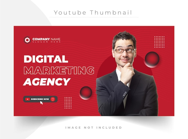 Youtube thumbnail design or corporate web banner template