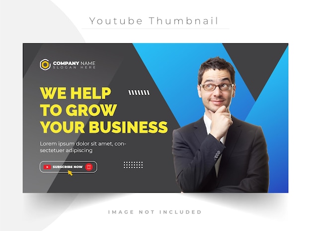 Youtube thumbnail design or corporate web banner template