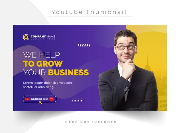 Youtube thumbnail design or corporate web banner template