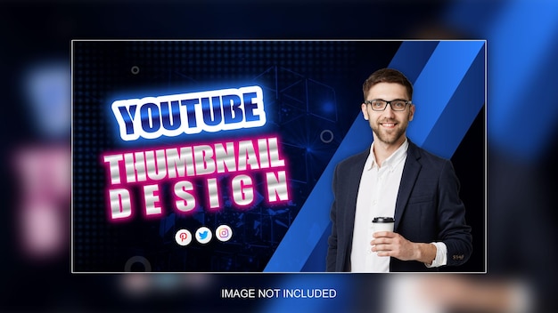 Youtube thumbnail template for business promotion