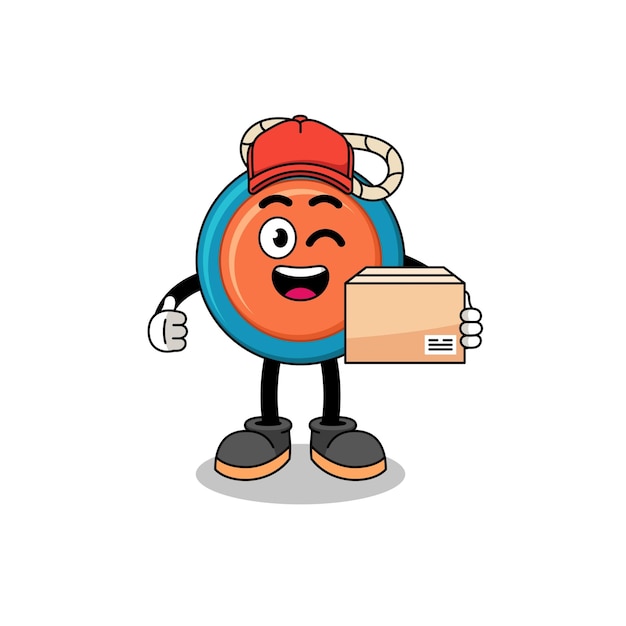 Vector yoyo mascot cartoon as an courier