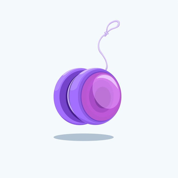 Yoyo Toy object symbol cartoon illustration vector