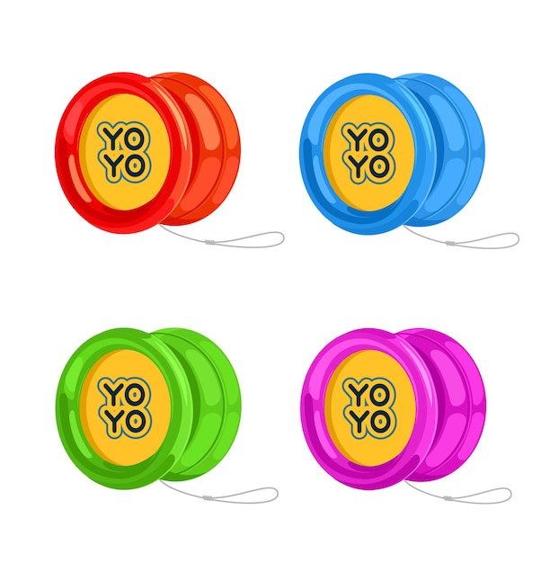 Yoyos in different colours with white thread