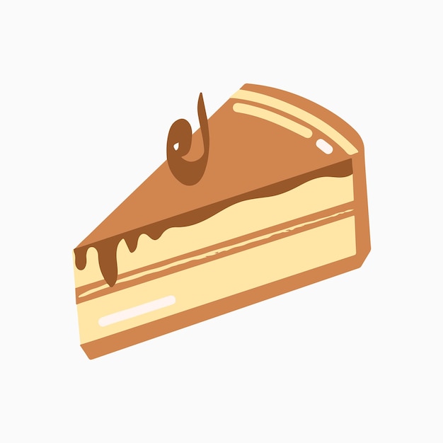 Yummy Choco Cheesecake Bakery Illustration