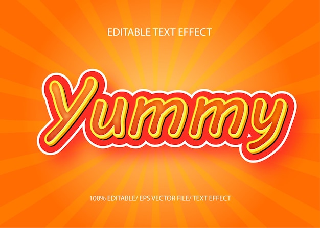 Yummy text effect