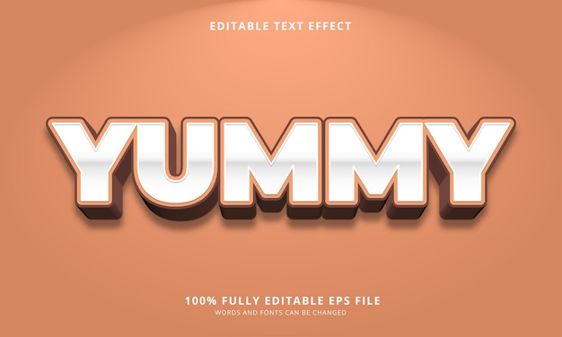 Yummy text style editable text effect