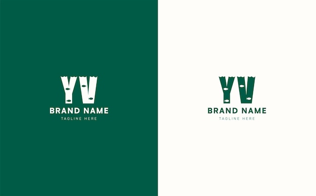 YV Letters vector logo design