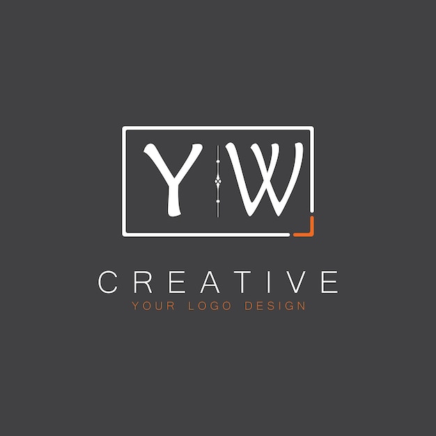 YW initial monogram logo for Creative with square style design