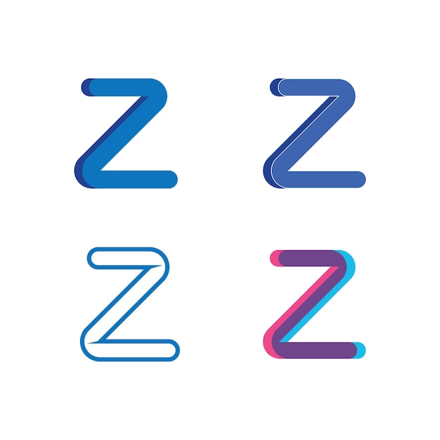 Z letter and font Z logo design vector identity illustration